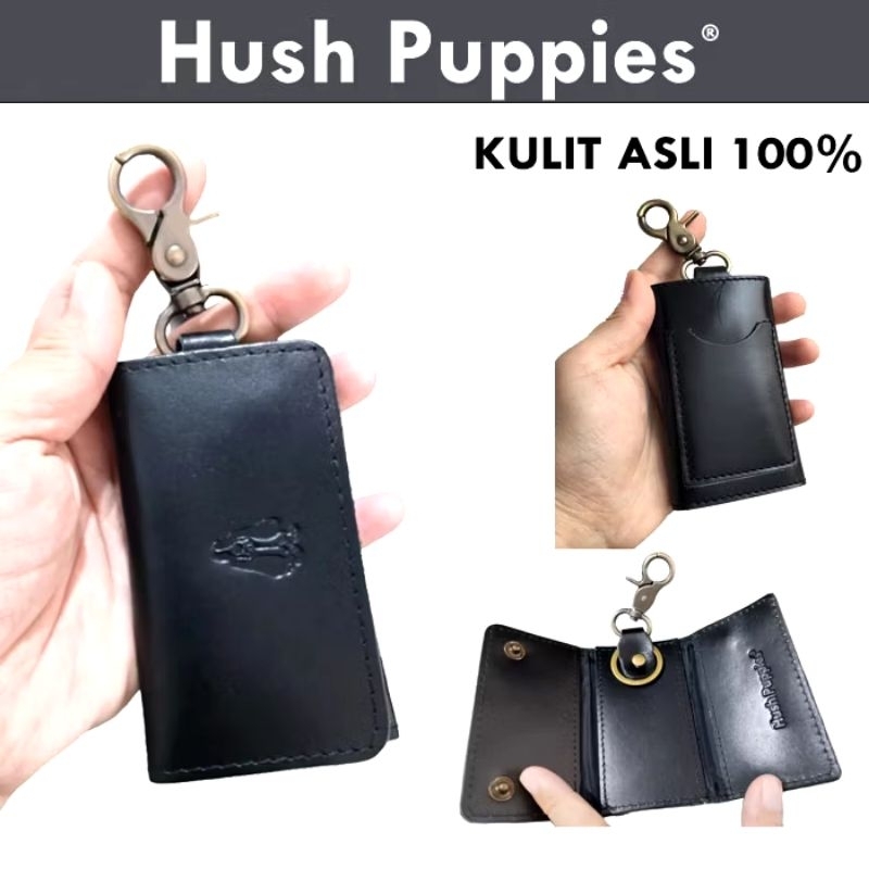 Hush Puppies Dompet kunci mobil - motor KULIT ASLI | Gantungan Kunci | Dompet STNK