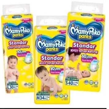 Pampers MamyPoko ukuran S, M, L. Popok celana. Popok bayi