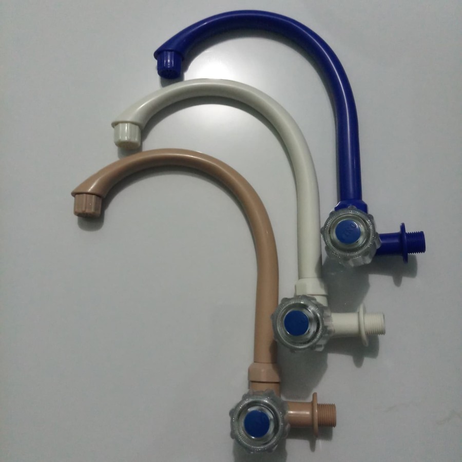 Vino Kran Angsa Tembok PVC Kran Cuci Piring Kran Wastafel 1/2 inch