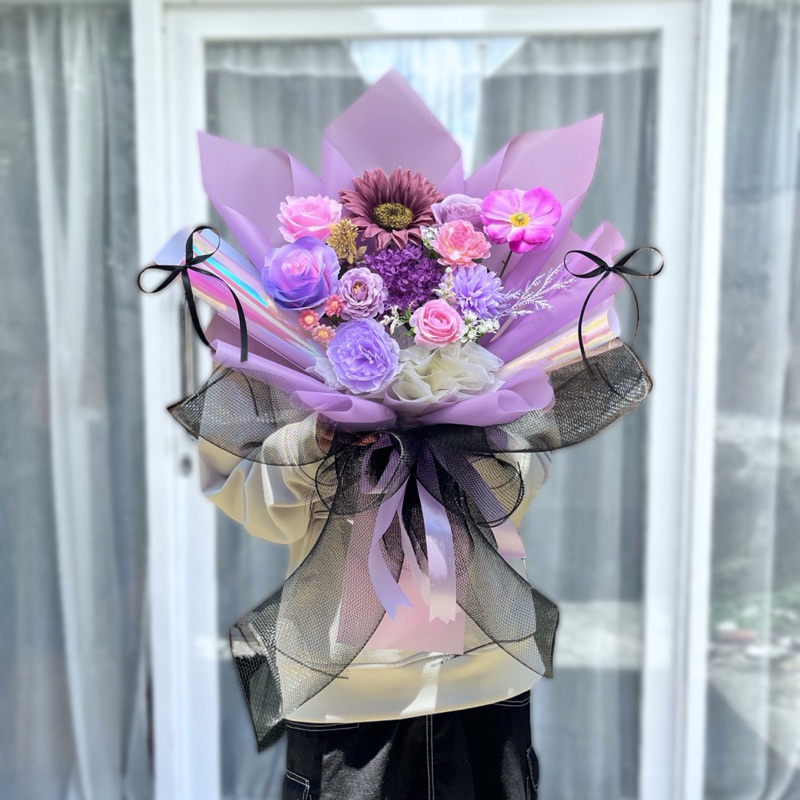 Bouquet lily with polynet| Buket artificial | Polynet