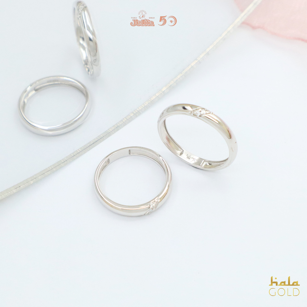 Cincin WG Hala Wedding Ring Collection - RI230281 HalaGOLD755 18K
