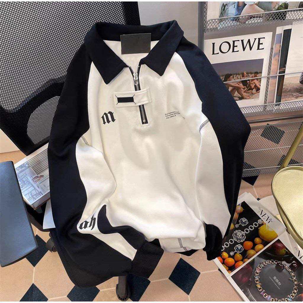 Jaket vintage casual mingda oversized unisex wanita dan pria korean and japan style terbaru high pre