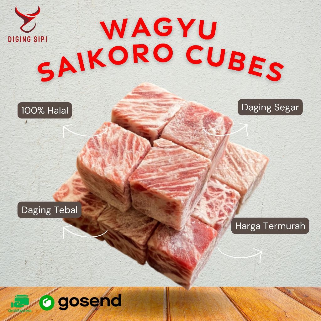 

SAIKORO CUBES MELTIQUE WAGYU 500GR TERMURAH BANDUNG
