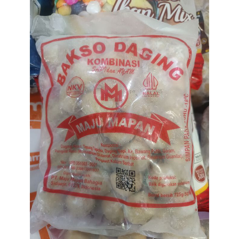 

Maju mapan bakso kombinasi bulat kotak urat 500gr
