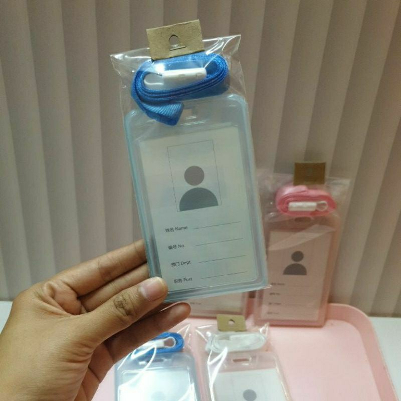 

(bukan grosir) [Aesthetic by fss.id] name tag/id card/transparant/kartu nama plastik tebal