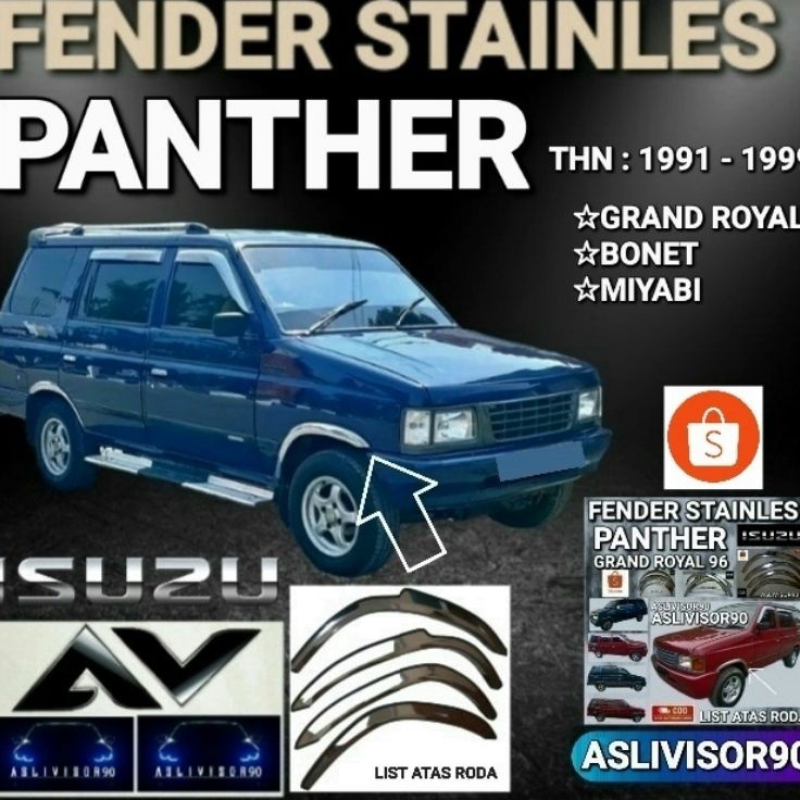 HARGA TERBAIK Fender List Atas Roda  PANTHER GRAND ROYAL 96 BONET  MIYABI thn 19911999