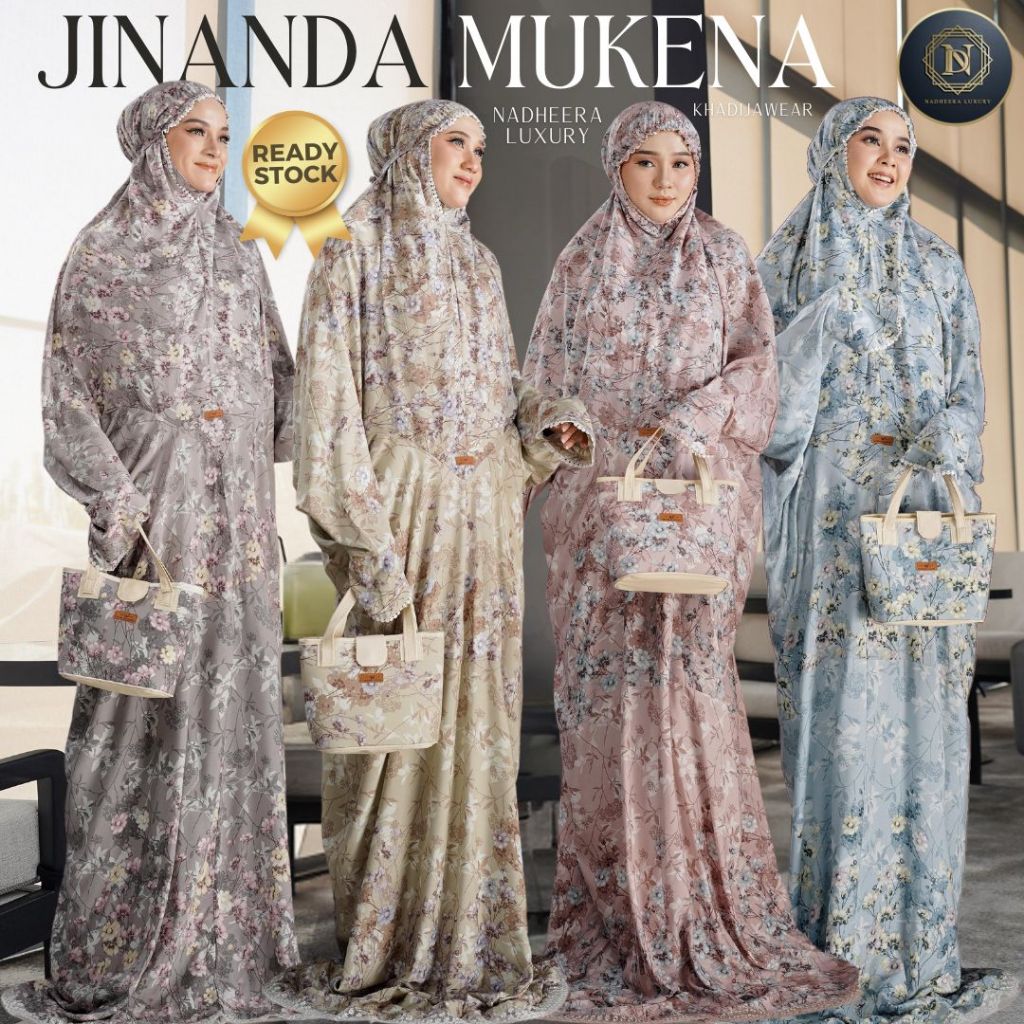 [BISA COD] JINANDA MUKENA NADHEERA LUXURY jinannda mukenah terusan terbaru nadeera nadhera ratyon