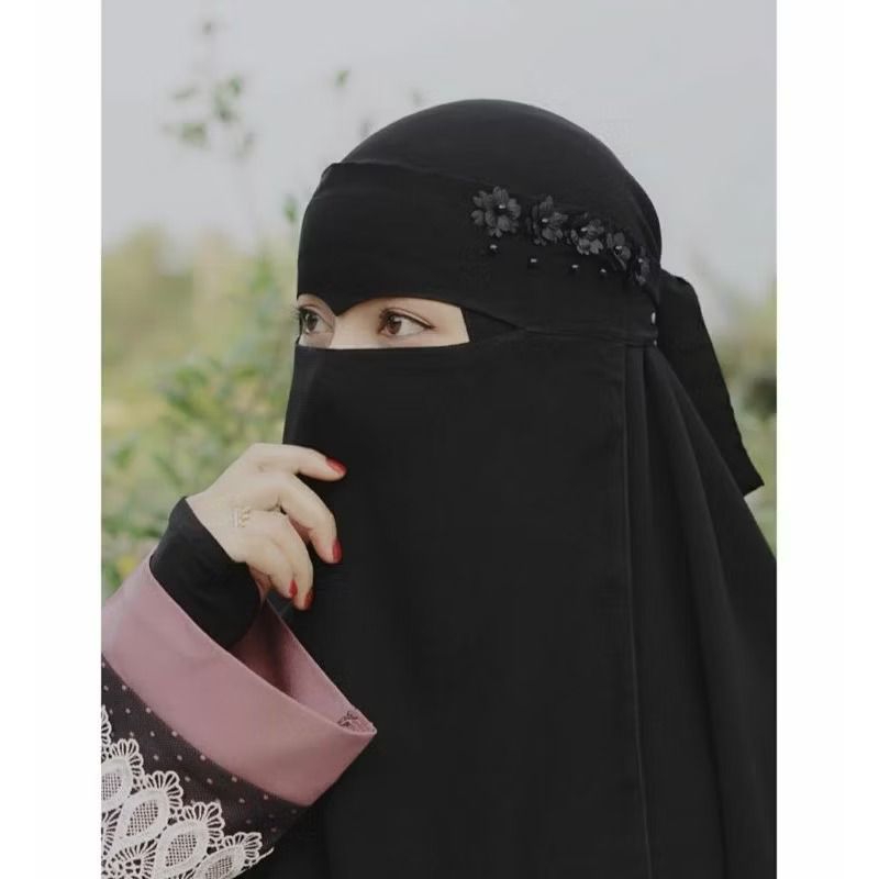 Niqab Bandana Elang Maryam Cadar Niqob niqab elang mutiara bunga cadar elang maryam