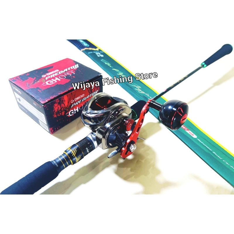 Set Joran dan Reel Pancing Daido Green Hell 185 Dan King Predator
