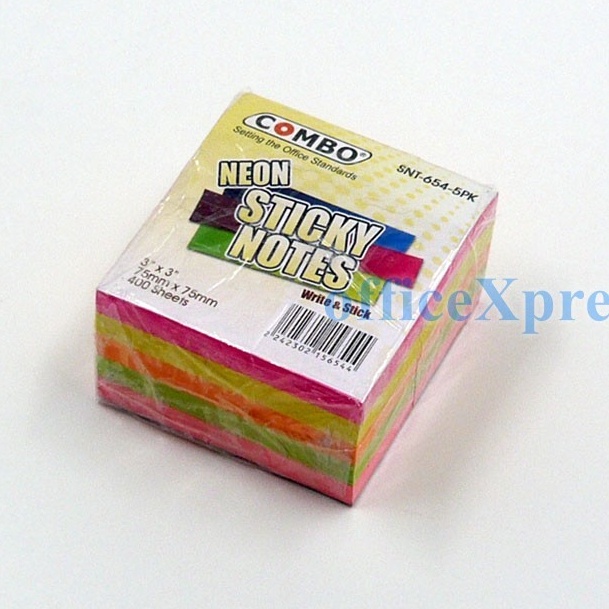 

EXCLUSIVE Combo Sticky Notes Memo SNT6545PK Neon 3x3