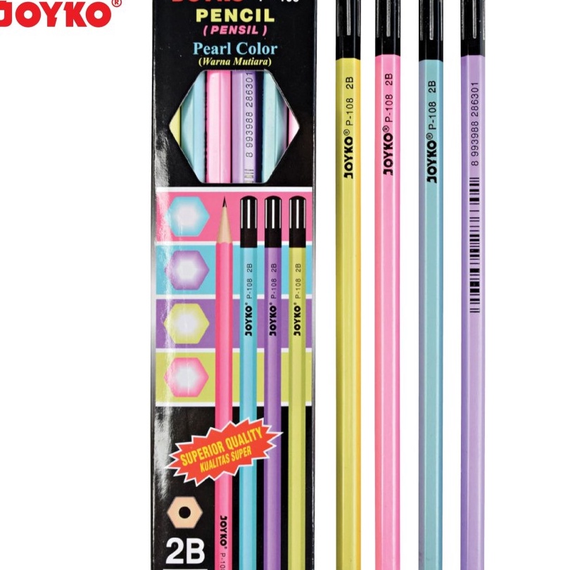 

HEMAT BERLIPAT Pencil Pensil P18 2B Pearl 1 BOX 12 PCS