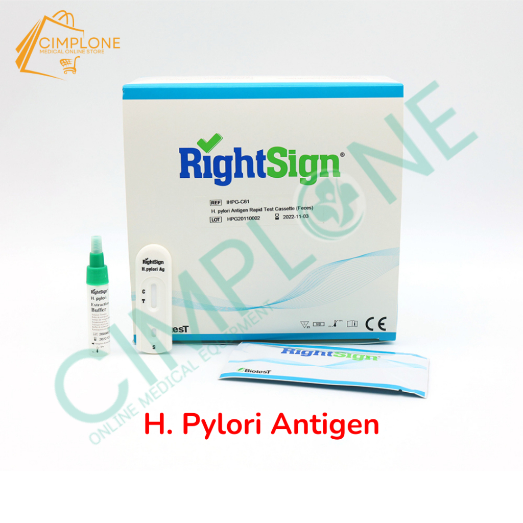 Right Sign H Pylori Antigen Tes Casette/H Pylori Antigen Tes Deviace
