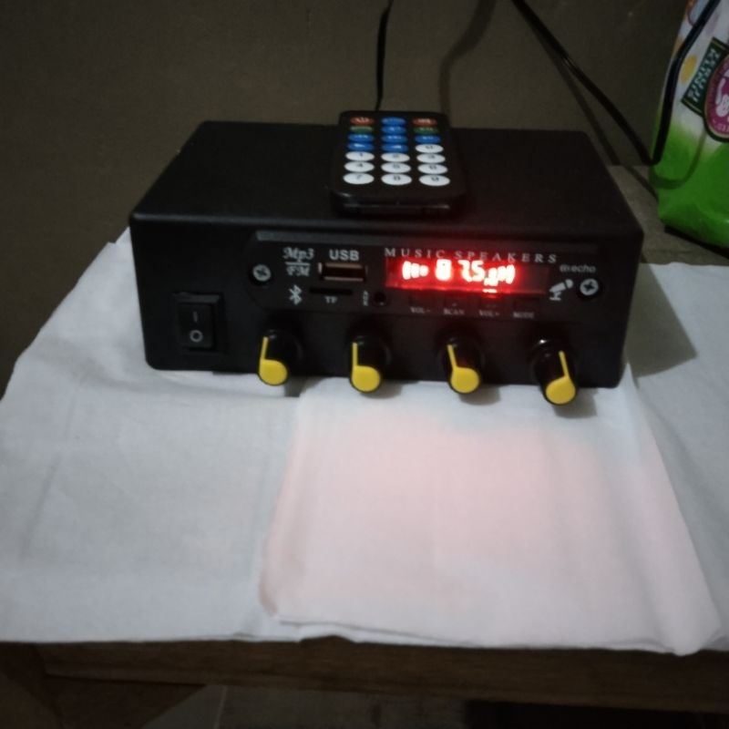 Ampli mini rakitan 12 volt kuat angkat 12 in