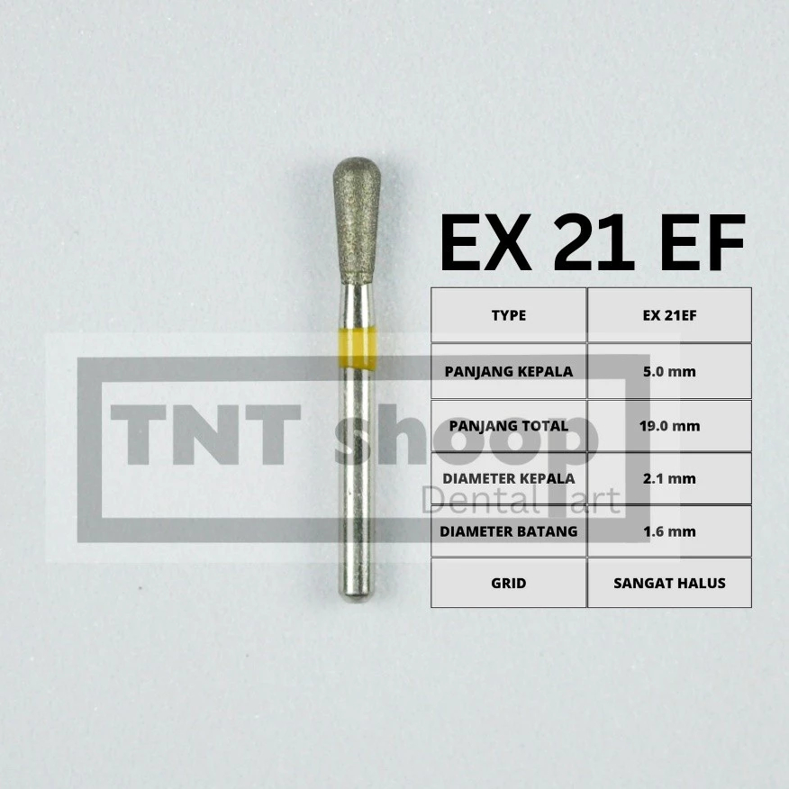 mata bor gigi dental burs highspeed diamond ex - 21 ef