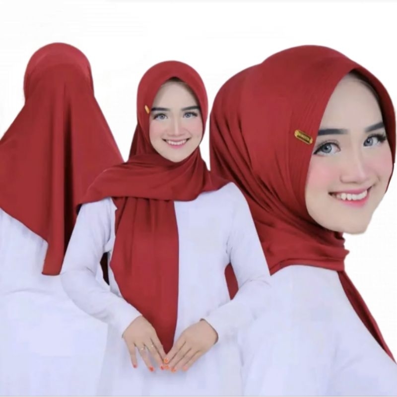 Hijab Instan Pet Jersey Premium/Jilbab Instan Jersey Segitiga Ped/ Kerudung Jersey Pet