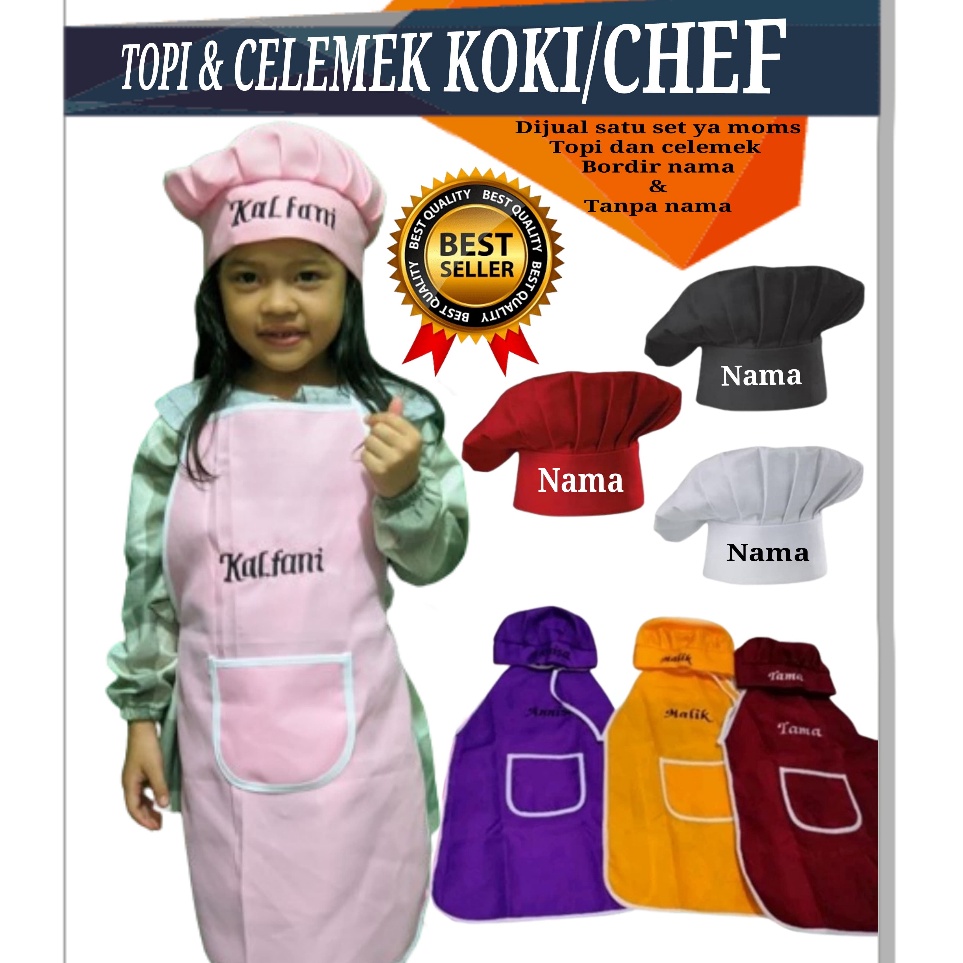 Topi Dan Celemek Anak  Topi Chef  Celemek Chef