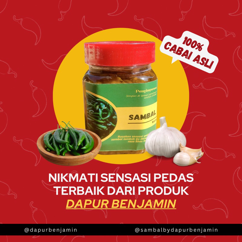 

Sambal Lombok Ijo by Dapur Benjamin (160gr)
