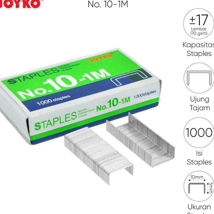 

POTONGAN HARGA Isi staples No1 1pak2 kotak
