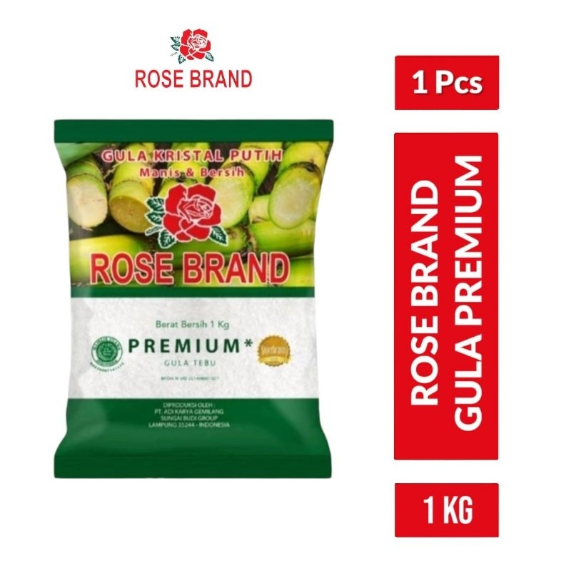 

ROSE BRAND Gula Pasir Premium 1Kg / Gula Pasir Rose Brand Hijau 1Kg