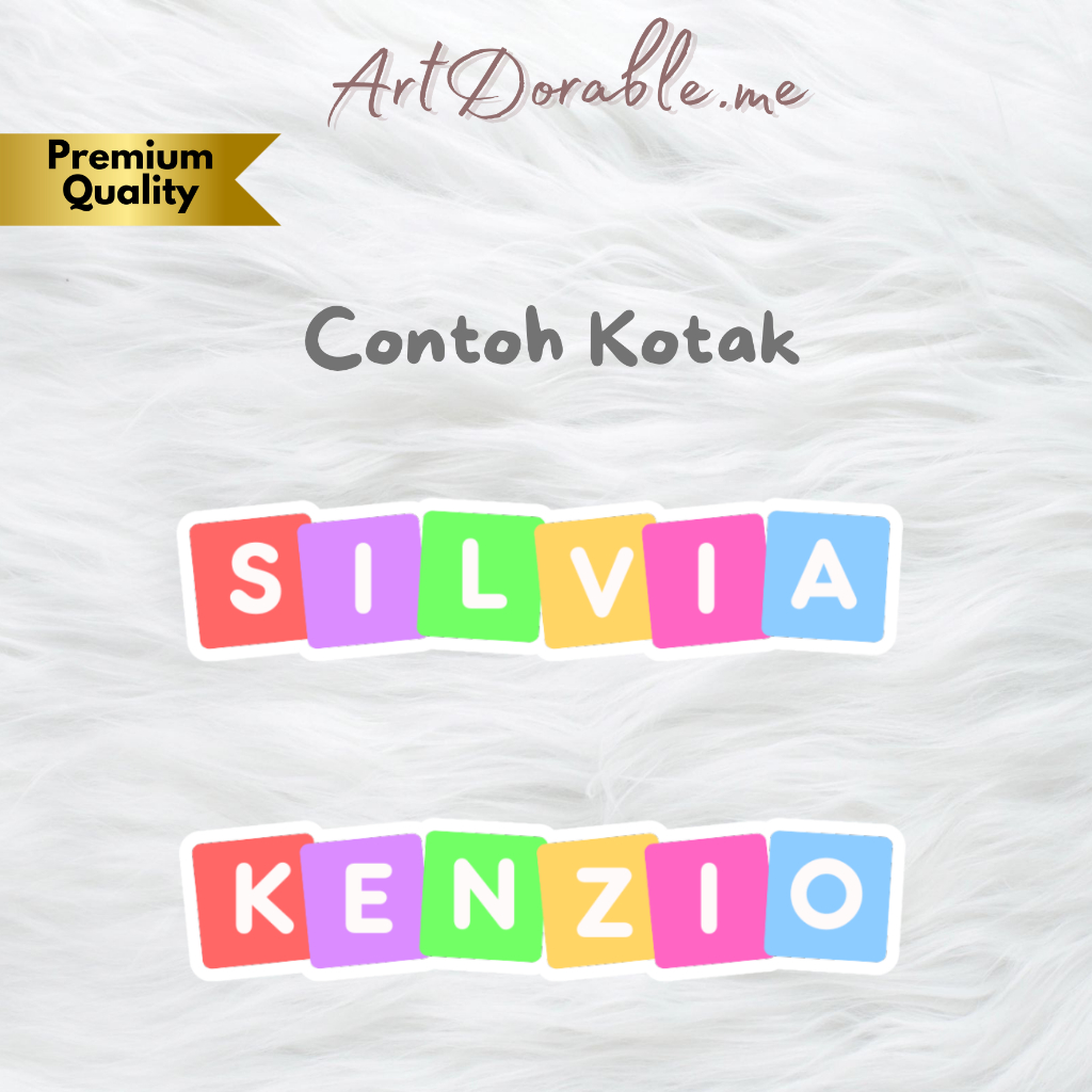 

Ay00! Sticker Custom Nama Waterproof Premium / stiker label nama anak waterproof anti air