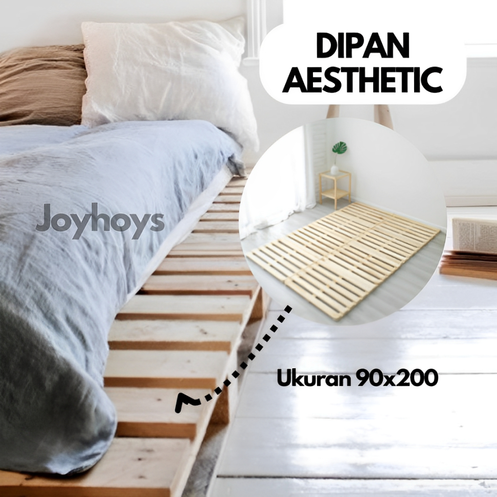 DIPAN KASUR 90X200 MINIMALIS TEMPAT TIDUR BONGKAR PASANG ALAS KAYU LESEHAN JEPANG KOREA AESTHETIC