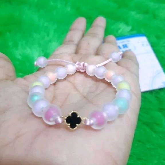Gelang Tali Rainbow Bayi // Anak // Dewasa Bunga Vanclieef 0,2gram Semar Nusantara