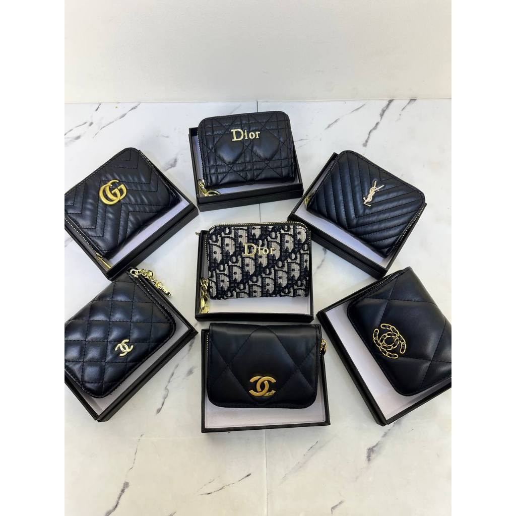 Dompet Kecil / Dompet Kartu Wanita Resleting Import Free Box