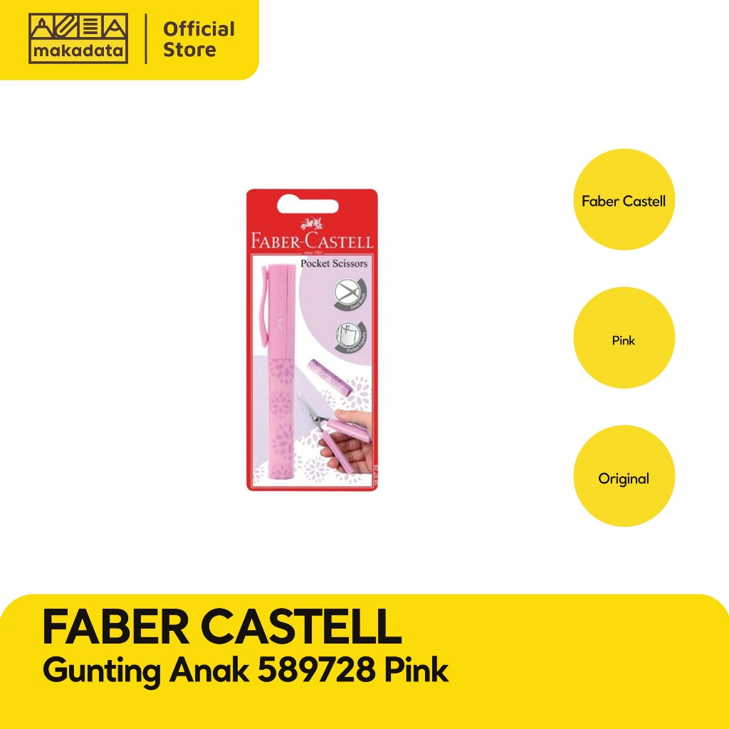 

SCISSORS / GUNTING ANAK FABER CASTELL POCKET (1 PCS) MURAH