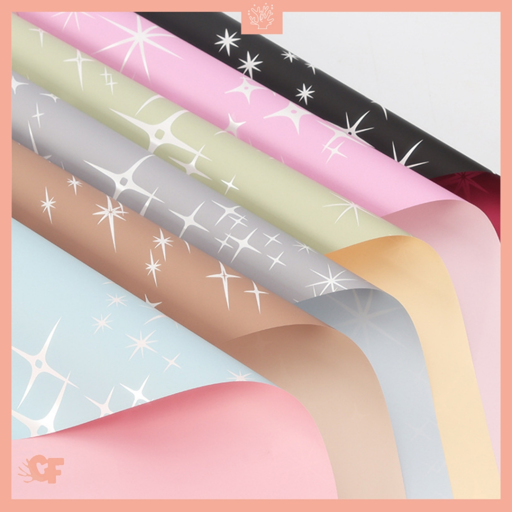 

Kertas Buket Bunga Sparkling Flower Wrapping Paper Cellophane KB6022