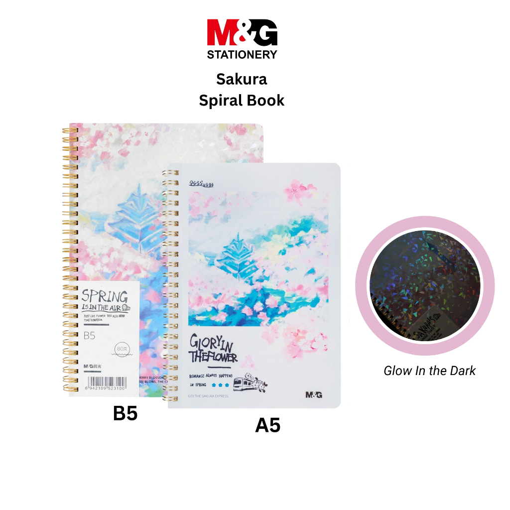 

Note Book Spiral M&G Sakura Time Notebook A5 & B5 #APNDC0100401 #APNDC0230301