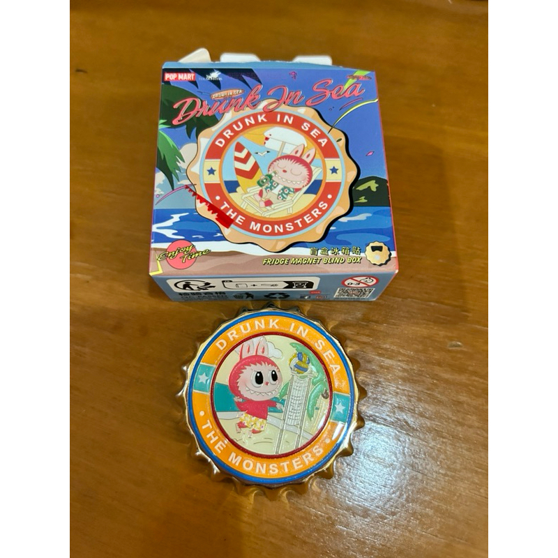 The Monsters Let's Have Fun Together Series (Drunk in the sea) Labubu Fridge Magnet