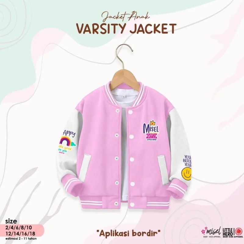jeket anak varsity