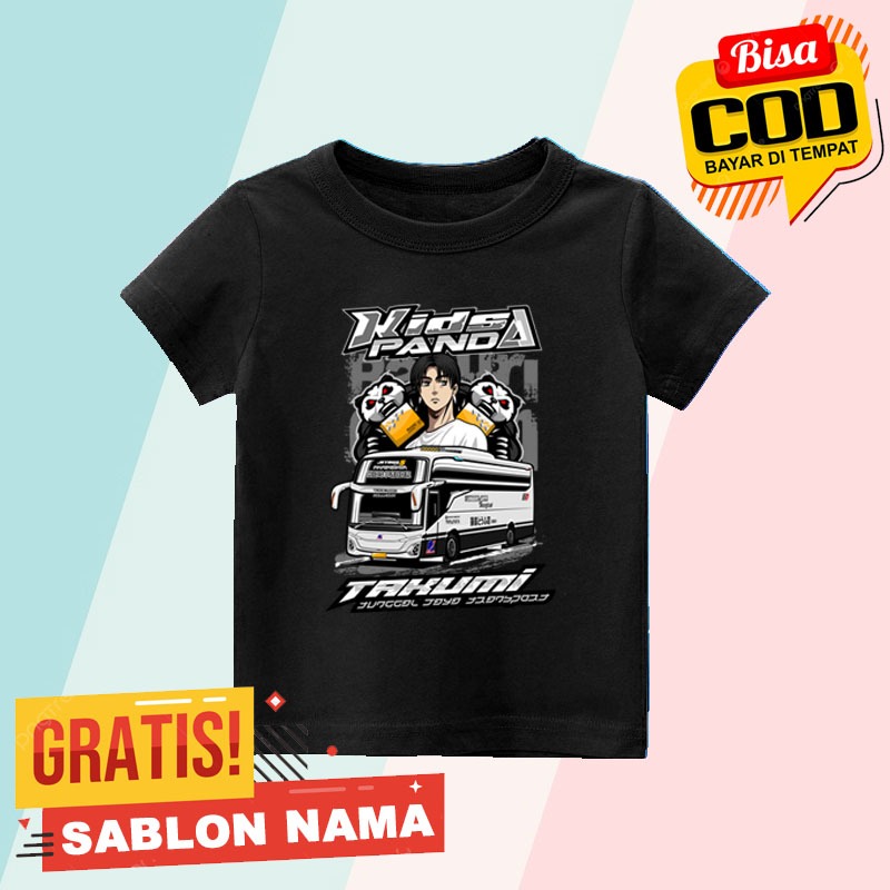 BAJU KAOS ANAK BUS MANIA TELOLET KIDS PANDA TAKUMI TUNGGAL JAYA
