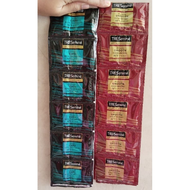 TRESEMME Shampo Keratin Smooth Sachet 1 renceng 12×9ml