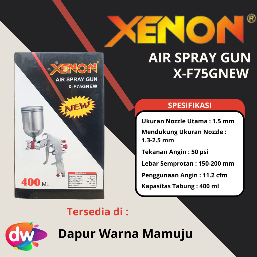 Xenon Air Spray Gun Model X-F75GNEW (Spoit Xenon X-F75GNEW)