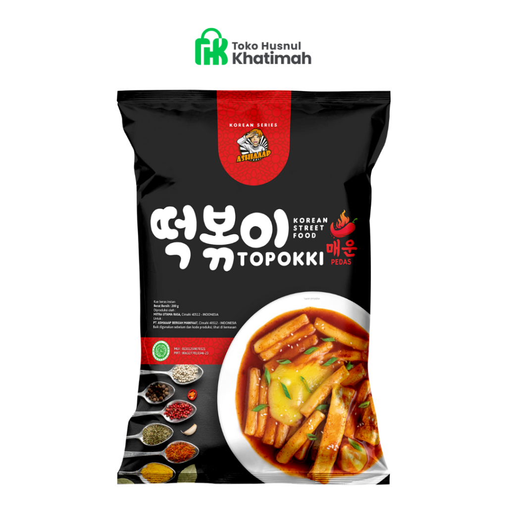 

Ashiaaap Topokki HALAL (200gr) / Toppoki Tteokbokki Instant Tokpoki Pedas Rabokki Mozarella Korea