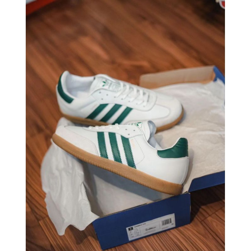 ADIDAS SAMBA OG WHITE - GREEN PREMIUM CASUAL