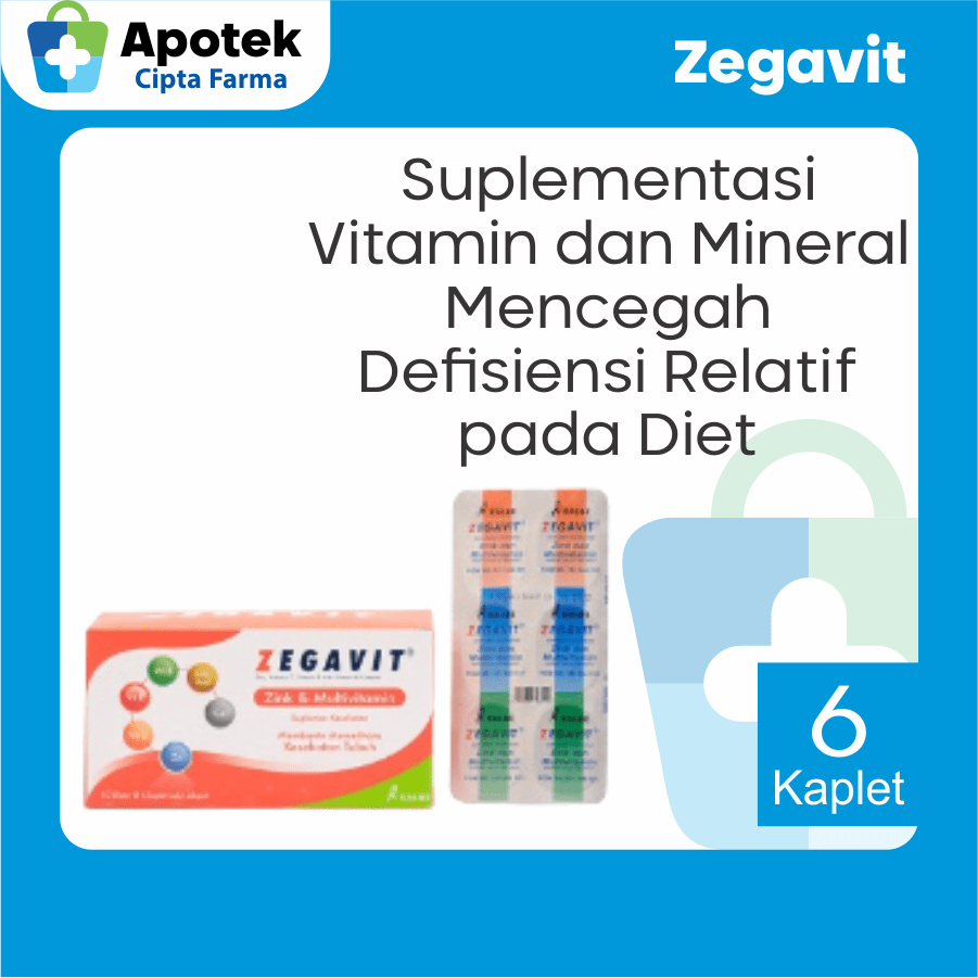 Zegavit Multivitamin dan Zink Suplemen Kesehatan Tubuh Multivitamin dan Mineral Vitamin B1 Vitamin B