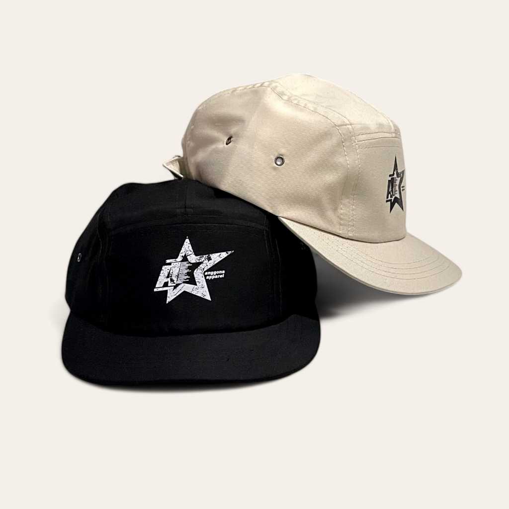 Anggona Apparel Topi Snapback 5 panel Logo A bintang