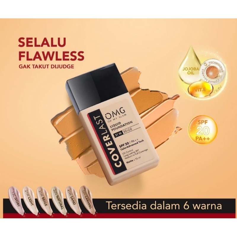 OMG Coverlast liquid foundation 41W Sand