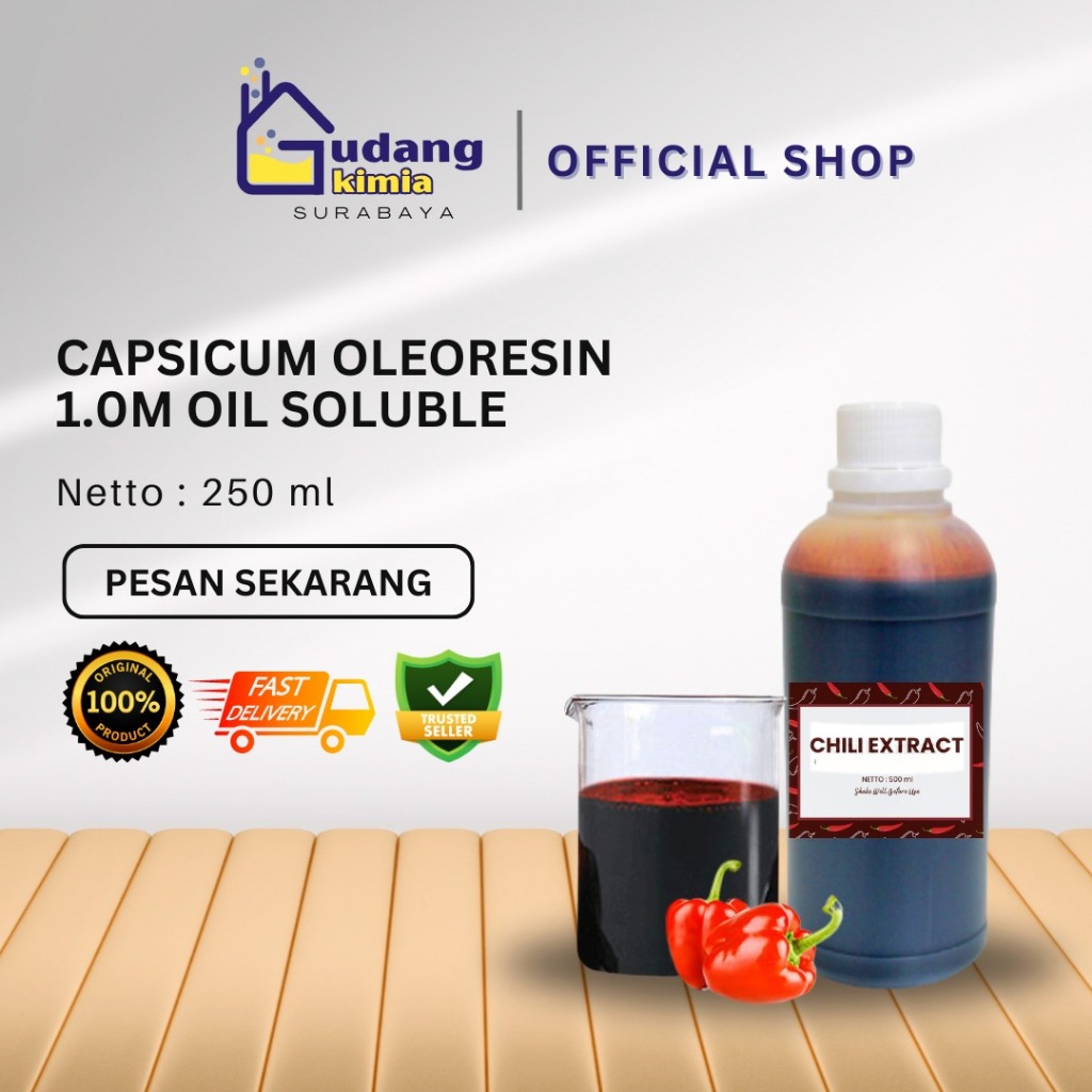 

Capsicum Oleoresin 1 Juta SHU Oil Soluble (OS) / Ekstrak Cabai / Chilli Extract 500 GR