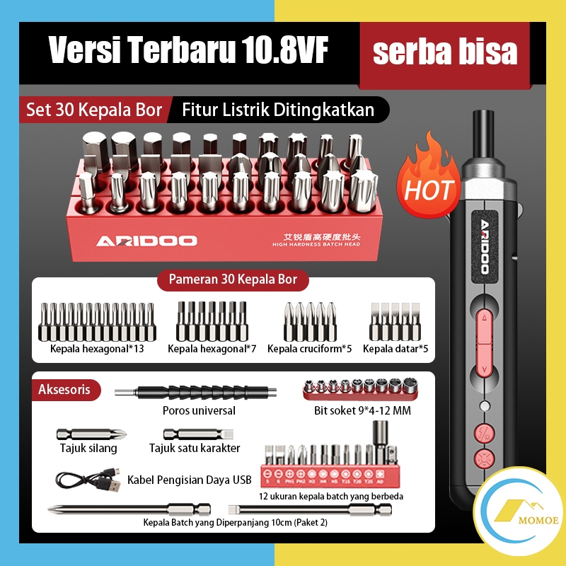 ✨COD✨Cordless Screwdriver Mesin Bor Cordless Mini Screwdriver Obeng Baterai Bor Cordless Obeng Bor C