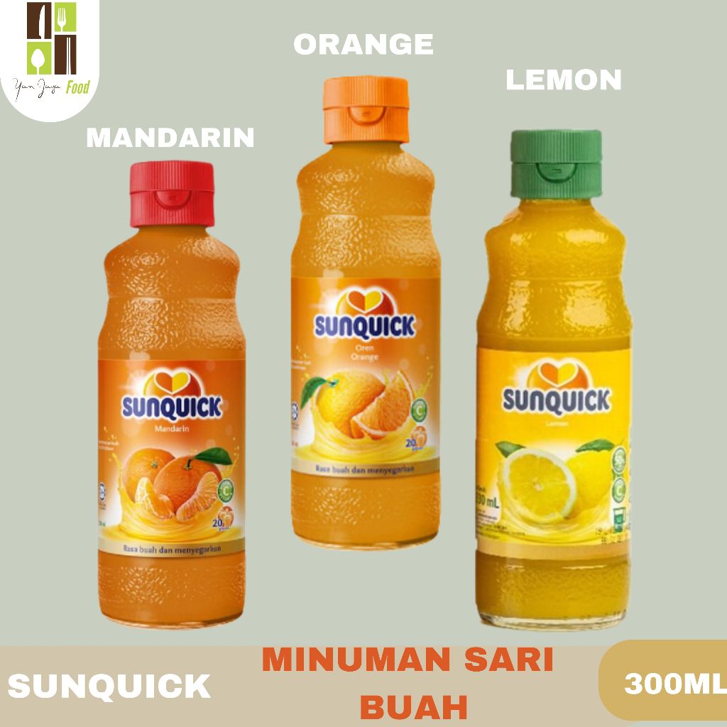 

Sunquick Minuman Sari Buah / Sirup / Syrup / Jus / Rasa Jeruk / Jeruk Mandarin / Lemon Kemasan 300ml