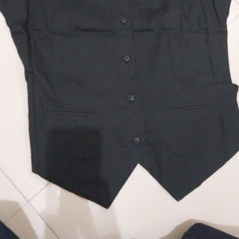 bnwt NORMA KAMALI tuxedo vest shirt
