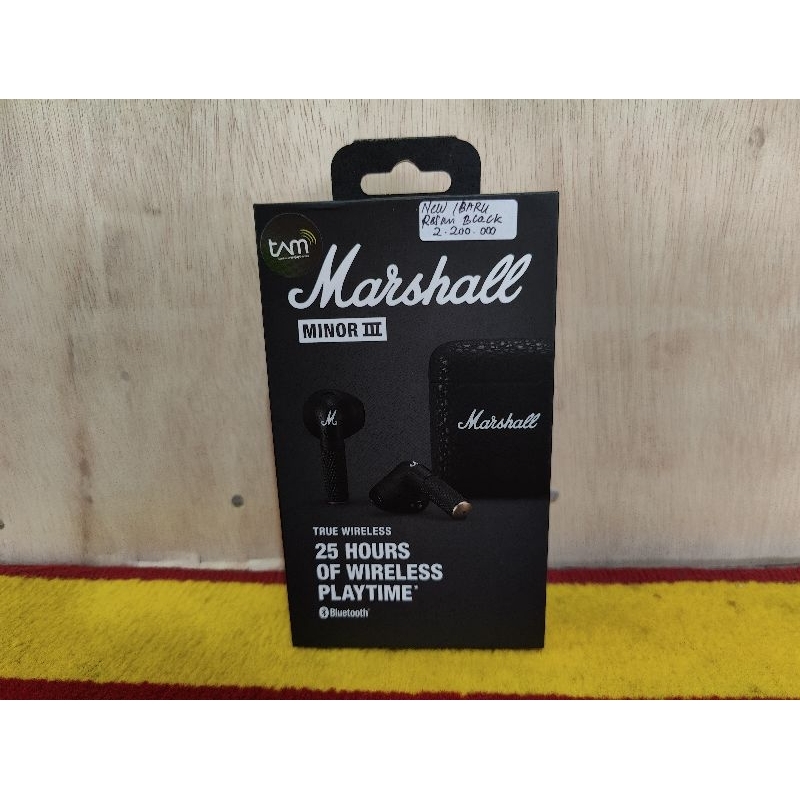 TWS Marshall Minor III Black Resmi TAM Baru