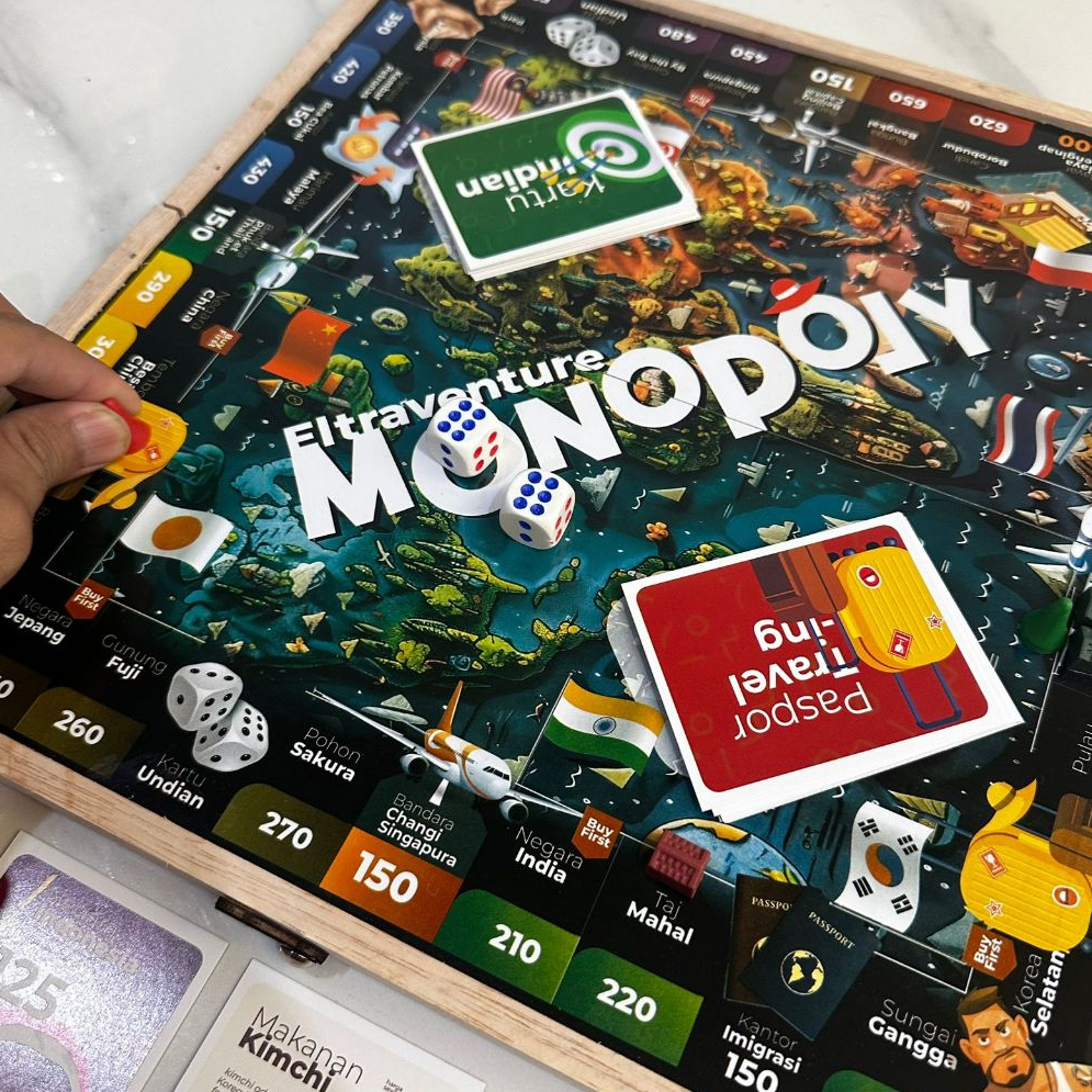 [COD] Papan Game Board Monopoli Internasional Super Premium Eltraventure