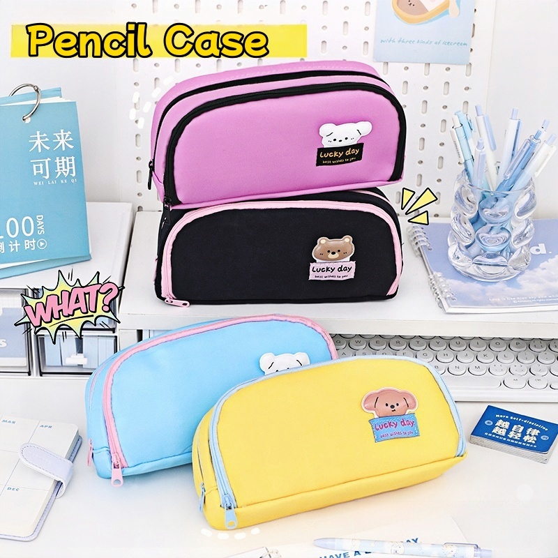 

Pencil Case Kartun Beruang Motif Tempat Pensil Kapasitas Besar Pouch untuk Anak Sekolah