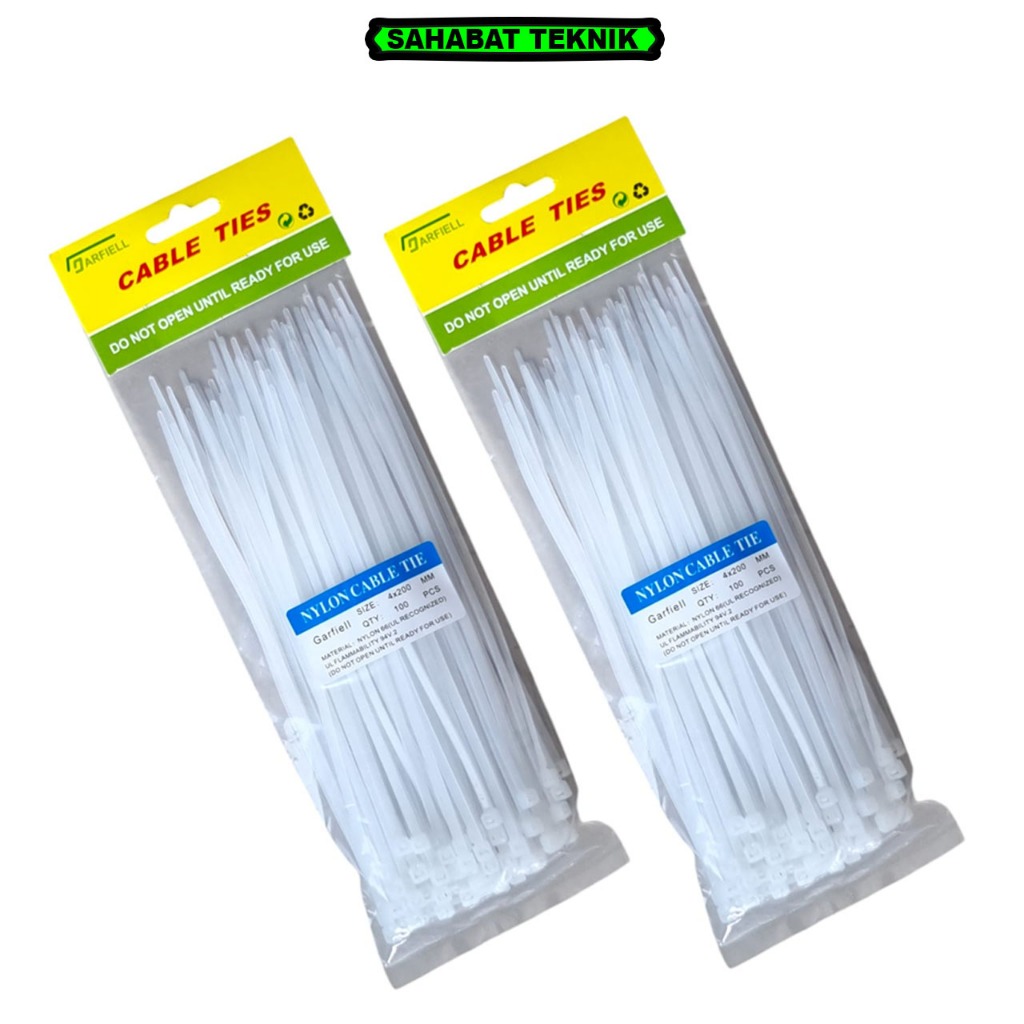 

Kabel Tis 200mm 150mm 100mm isi 100pcs Nylon Cable Ties 20cm 15cm 10cm isi 100pcs