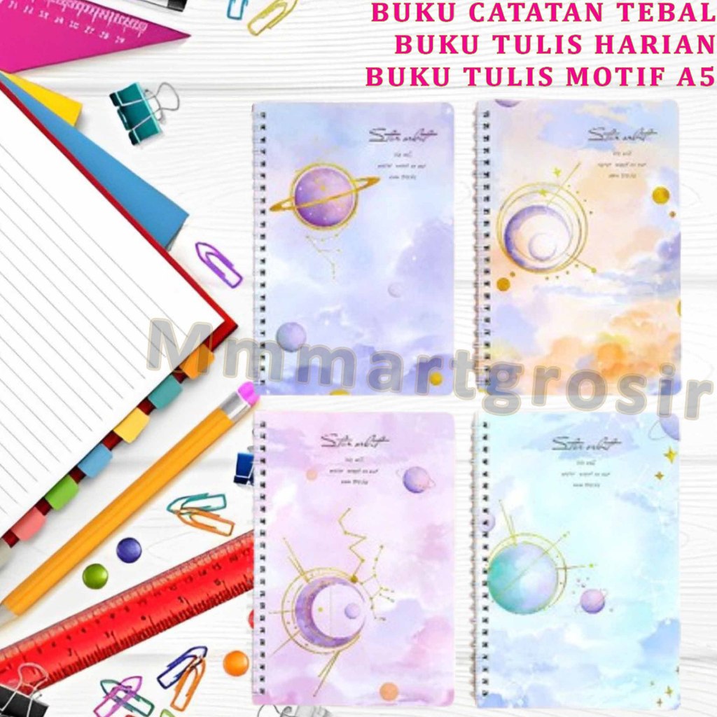

Notebook Catatan Tebal / Buku Tulis Harian / Buku Tulis Motif A5 / 1Pcs