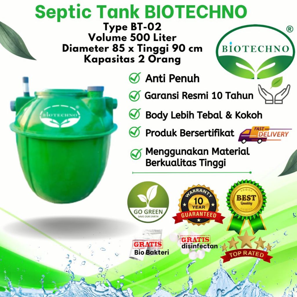 Septic Tank Bio, SepticTank BioTechno, Septic Tank BioFil, BioTank 500 Liter